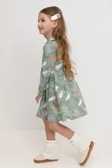 платье  для девочки  КР 5846/холодная мята,зайчики к527