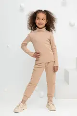 брюки  для девочки  КР 400588/нежный бежевый к415