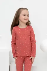 джемпер  для девочки  КР 302166/пыльный кедр,маленькие желуди к401