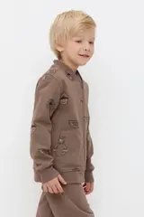 жакет  для мальчика  КР 302568/сосновая кора,горы к490