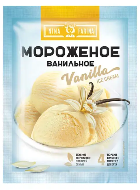 «Nina Farina», мороженое «Ванильное» смесь, 70 г (5 шт/350 гр/20 порций)