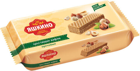 Вафли Яшкино Ореховые 300г, шт