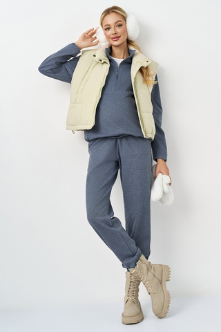 Костюм для беременных и кормящих 18964 синий