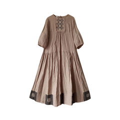 Варвара. Платье женское макси, льняное с вышивкой в этностиле PL-422573