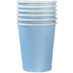 Стаканы однотонные, Пастель, Голубой, 250 мл, 6 шт.
