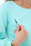 Свитшот для беременных и кормящих 11018 бирюзовый