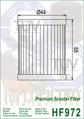 Фильтр масляный Hiflo Filtro HF972