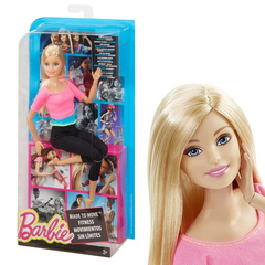 Кукла Барби Безграничные движения Блондинка, розовый топ