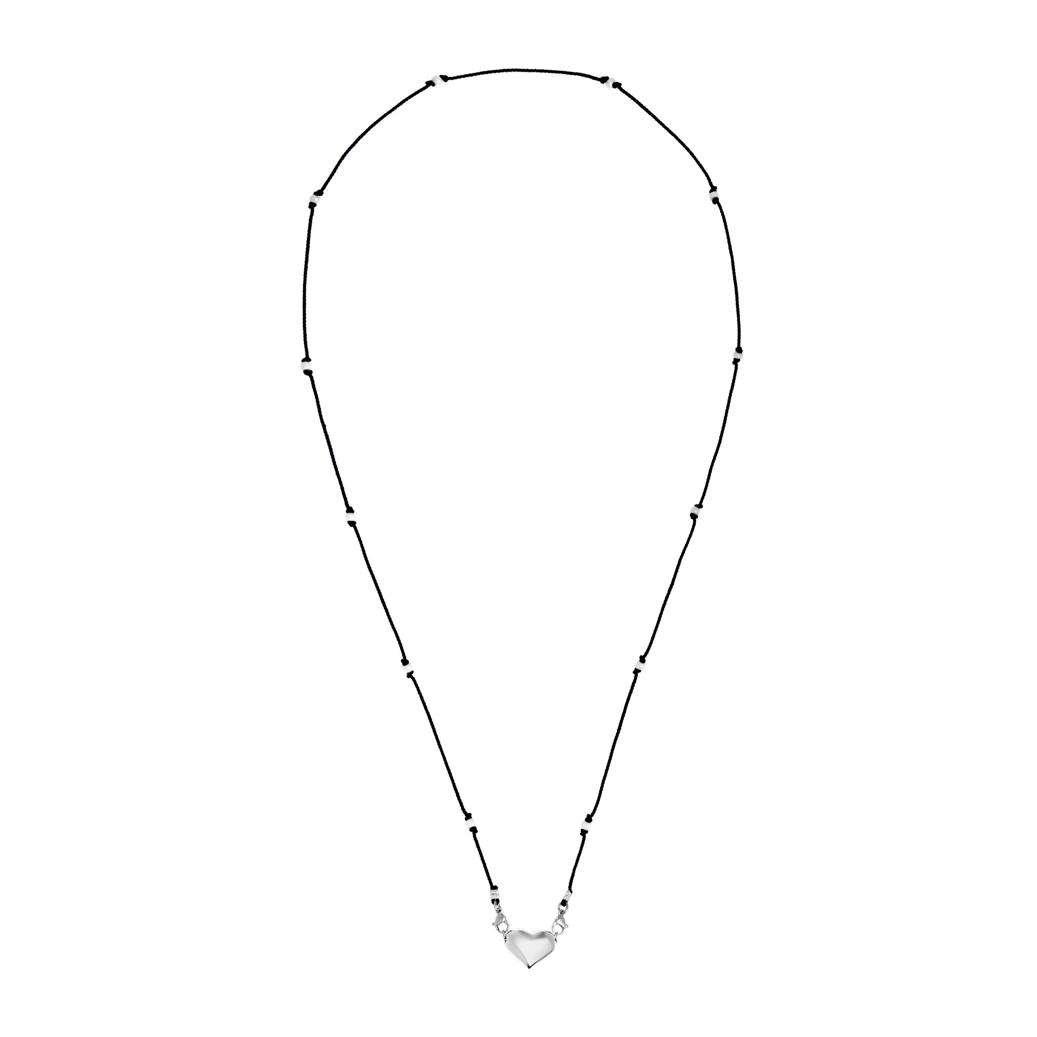 VIVA LA VIKA Колье Knitted Heart Necklace – Silver personalized isimli heart 925 k silver lady necklace