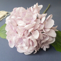 Гортензия искусственная, БЛЕДНО-ФИОЛЕТОВАЯ, реалистичная, ветка 6 соцветий, 64 см, набор 1 шт.