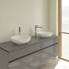 Villeroy&Boch 4A460001 4A46 0001 LOOP & FRIENDS Раковина для установки на столешницу D=420 mm, TitanCeram, с переливом, нешлифованный, Альпийский белый