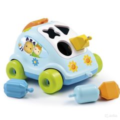 Smoby Развивающая машинка-сортер с фигурками голубая (211323-1)/211118-1