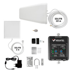 Готовый комплект усиления сотовой связи VEGATEL VT-1800-kit (дом, LED)