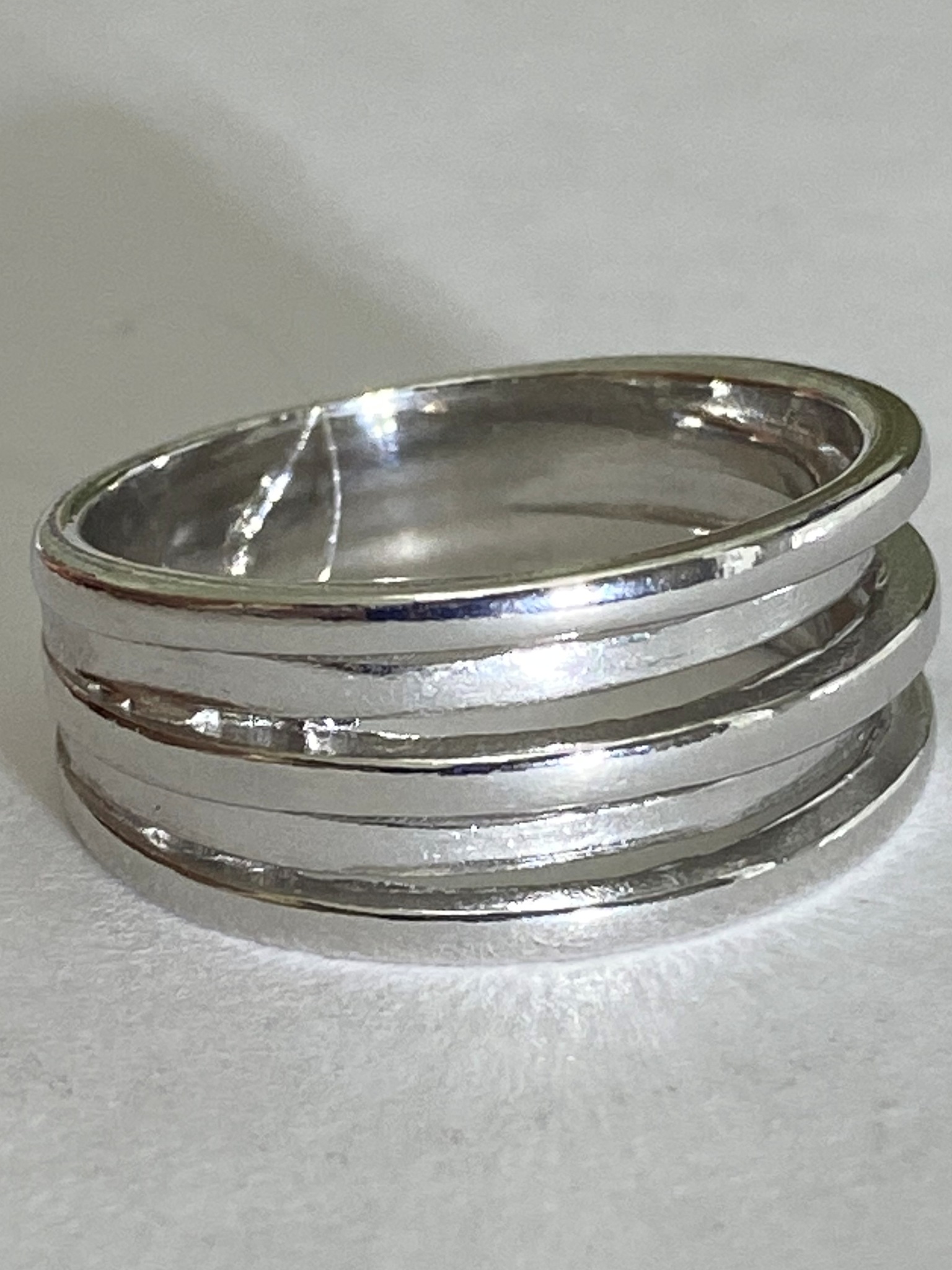 Полоски (кольцо из серебра)