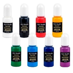 Набор светопропускаемых красителей для эпоксидной смолы 8 цветов ALX237