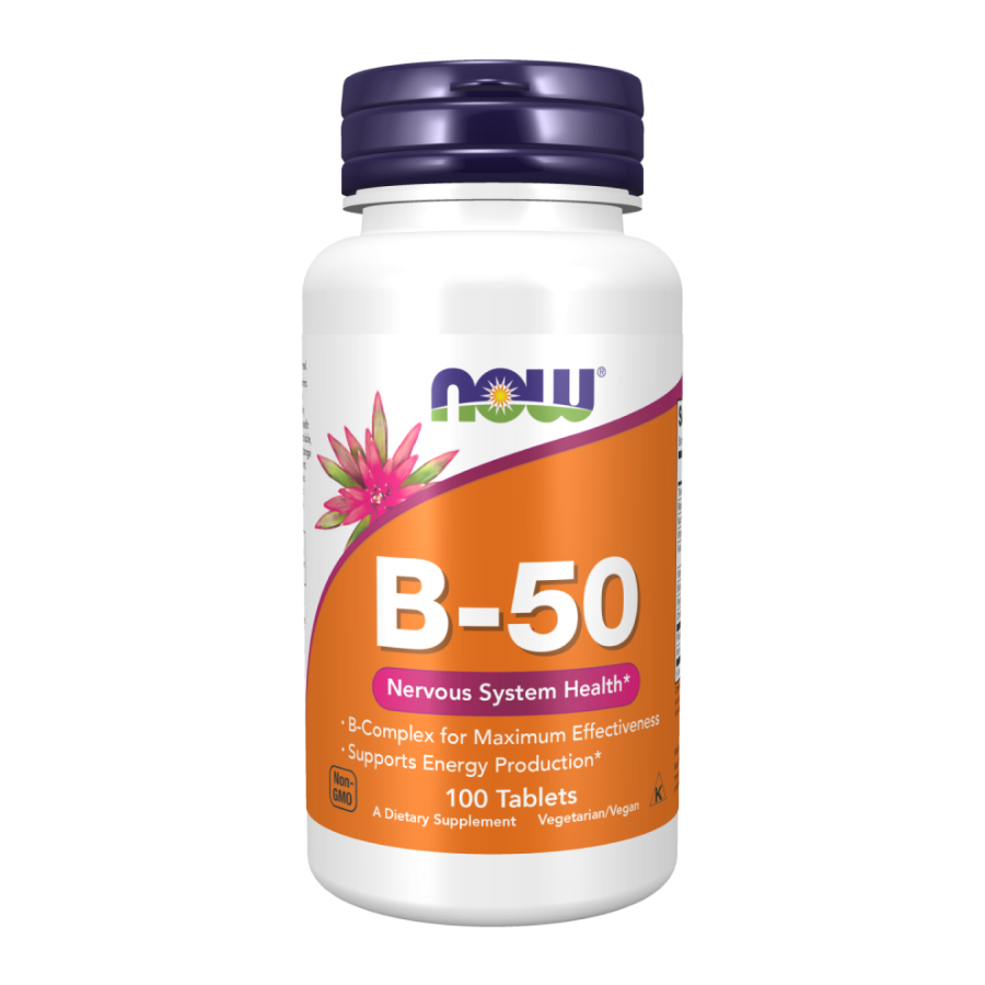 Витамины группы B, B-50, Now Foods, 100 таблеток