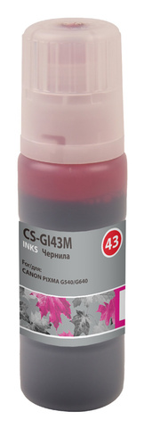Чернила Cactus CS-GI43M GI-43 Пурпурный / Magenta60мл для Canon Pixma G640/G540