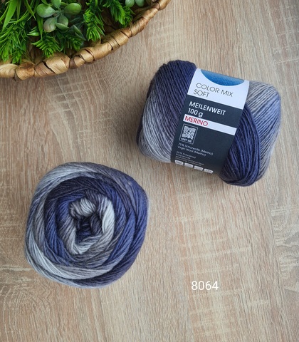 Lana Grossa Meilenweit Color Mix Soft 8064