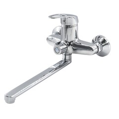 67-0-743 Смеситель латунный однор. для ванны, РК, лейка, шланг,настенный, керам.карт.40мм (РемоКолор)