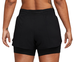 Женские теннисные шорты Nike Dri-Fit One 2-in-1 Shorts - black/reflective silver