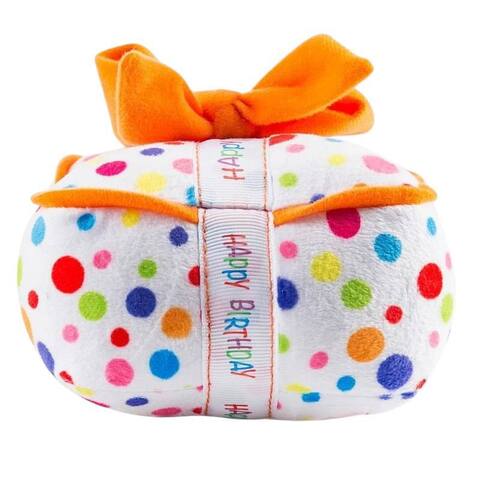 Игрушка с пищалкой - С ДНЕМ РОЖДЕНИЯ "Happy Birthday Gift Box" Dog Haute Couture Toys (USA, Chicago), 12 см