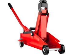 STAYER R-28 RED FORCE, в кейсе, 2 т, 130 - 350 мм, подкатной домкрат для легковых а/м, Professional (43153-2-K)