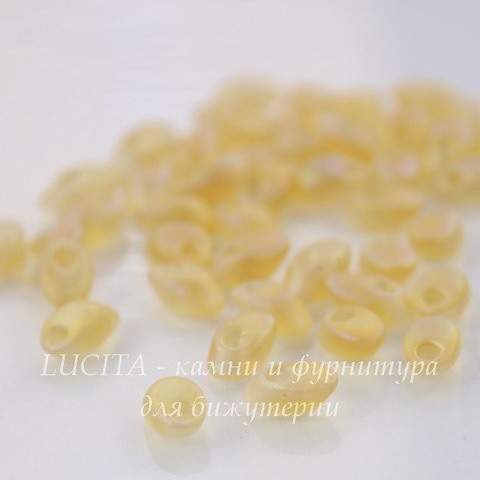 LMA-132FR Бисер Miyuki Long Magatama 7х4 мм прозрачный матовый светлый топаз радужный