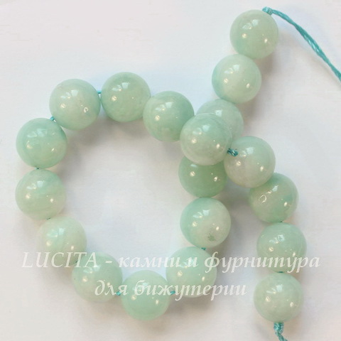 Бусина Амазонит, шарик, 10 мм, нить