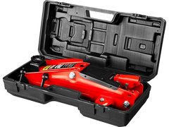 STAYER R-28 RED FORCE, в кейсе, 2 т, 130 - 350 мм, подкатной домкрат для легковых а/м, Professional (43153-2-K)