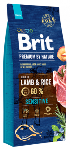 Brit Premium By Nature Sensitive Lamb корм для собак с чувствительным пищеварением 15кг
