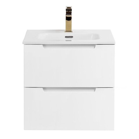 BelBagno ETNA-500-2C-SO-BL ETNA База под раковину подвесная с двумя выкатными ящиками, с доводчиками, Bianco Lucido, 500x460x500, ETNA-500-2C-SO-BL