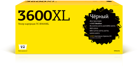 TC-B3600XL Картридж T2 для Brother HL-L5210/L5215/L6210DW/L6410/DCP-L5510/MFC-L5710/L5715/L6710/L6910/L6915 (6000 стр.) с чипом