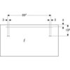 Зеркало с подсветкой Geberit Option Basic, подсветка сверху: B=120см, H=65см