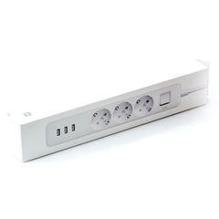 Удлинитель Xiaomi Mi Power Strip 3 (XMCXB04QM), белый, 3 розетки, 1.4 м, 16А / 3680 Вт