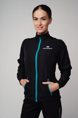 Ветровка Nordski Motion Black/Light blue W женская