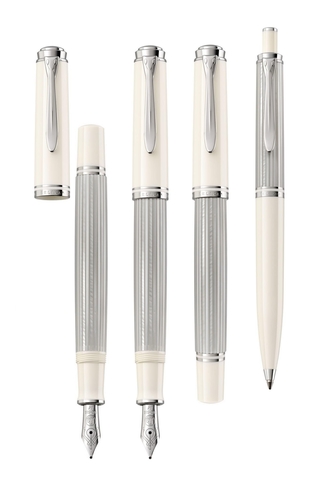 Ручка перьевая Pelikan Souverän® M405 Silver-White (818902)