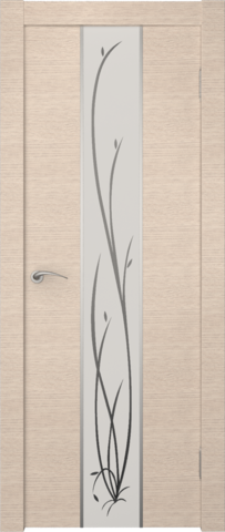 Дверь Гранд (зеркало с рисунком) (беленый дуб, зеркало экошпон), фабрика Zadoor