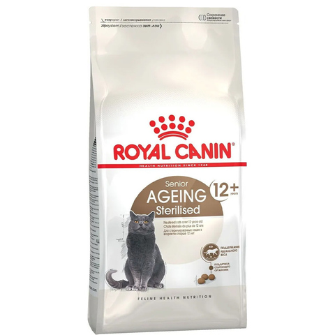 Сухой корм Royal Canin Ageing Sterilised 12+ для кастриров. котов и кошек старше 12 лет, 2кг