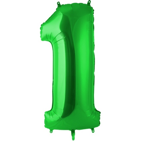 Цифра гелиевая 1 Green