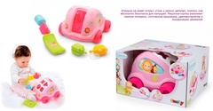 Smoby Развивающая машинка-сортер с фигурками розовая (211323-2/211118-2)