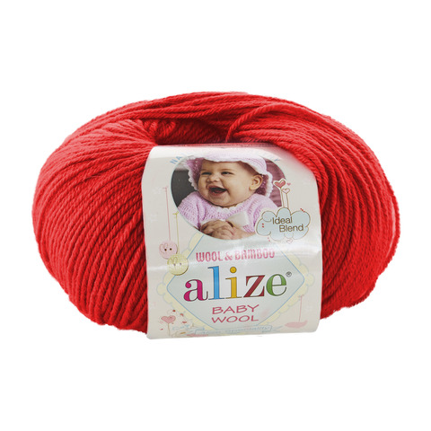 Пряжа Alize Baby Wool 56 красный