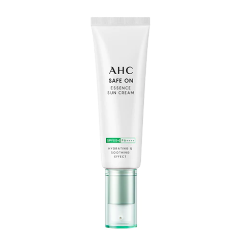 AHC Safe on essence sun cream SPF50+ PA++++ Крем солнцезащитный с экстрактом центеллы