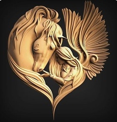 Силиконовый молд № 338 Любовь к лошади