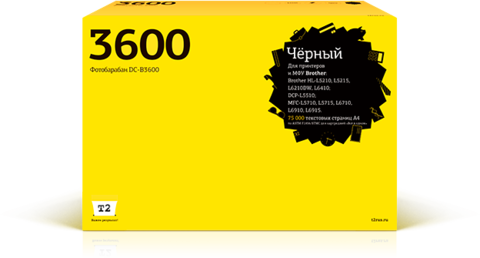 DC-B3600 Фотобарабан T2 для Brother HL-L5210/L5215/L6210DW/L6410/DCP-L5510/MFC-L5710/L5715/L6710/L6910/L6915 (75000 стр.) с чипом