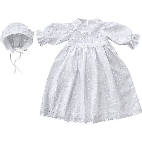 Крестильное платье и чепчик для девочки 11191 (стандарт)