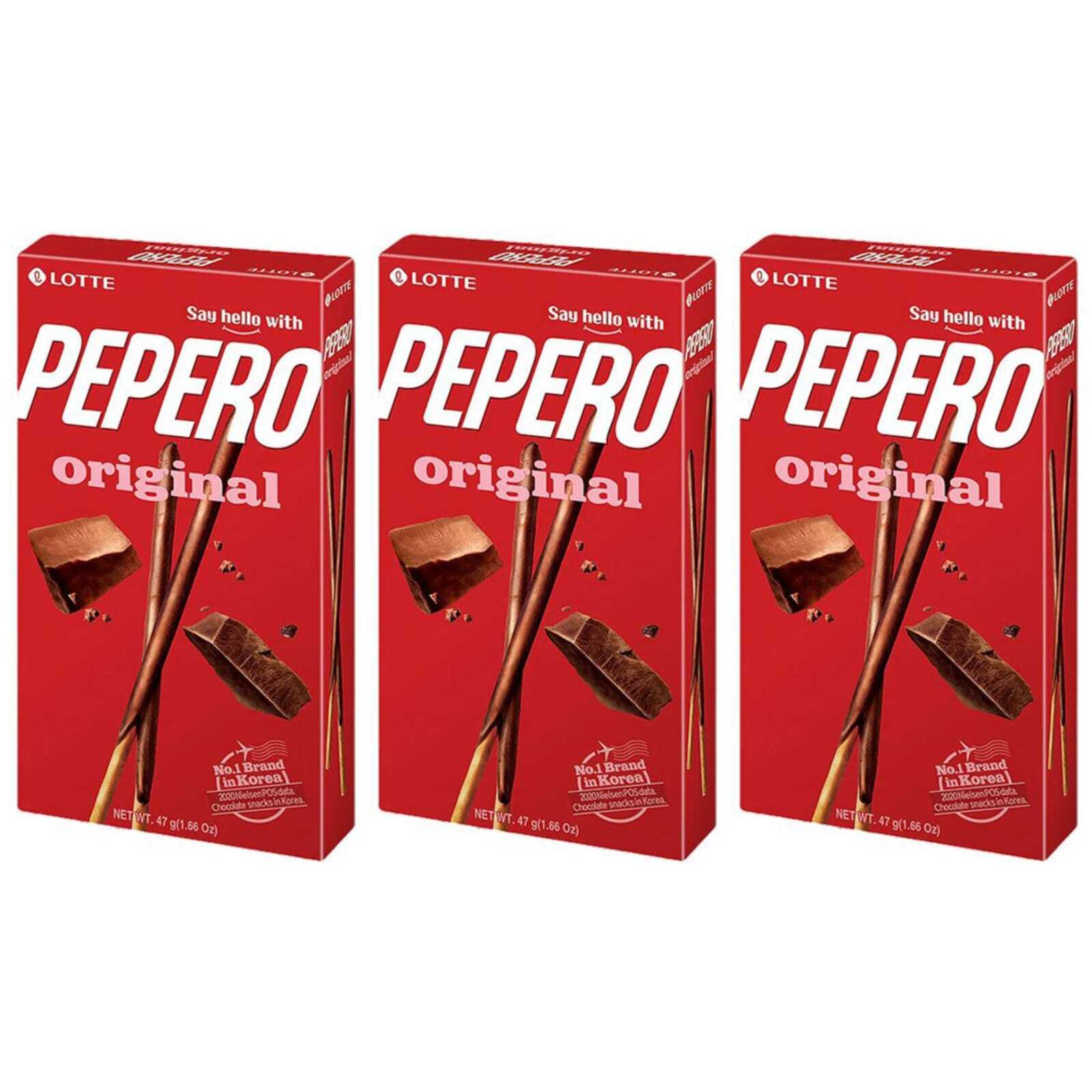 Соломка в шоколаде Lotte Pepero Original 47 г , 3 шт купить по низкой цене  на STORRO.RU