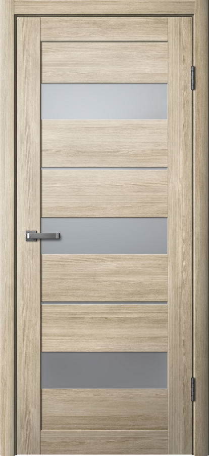 Дверь межкомнатная Двероникс 20Л, цвет латте ясень, экошпон, стекло матовое