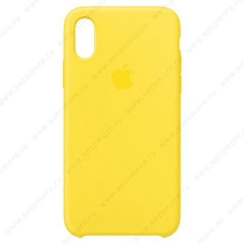Накладка Silicone Case для Apple iPhone XS Max желтый