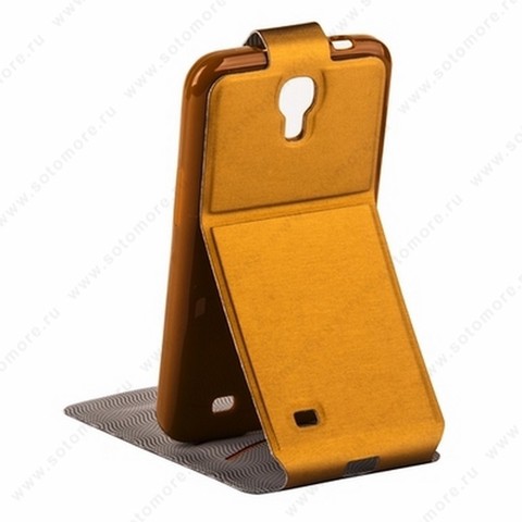 Чехол-флип Kooso Melkco для Samsung Galaxy Mega 6.3 i9200 - Kooso Koka Flip case Gold