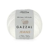 Пряжа Gazzal Jeans 1101 белый